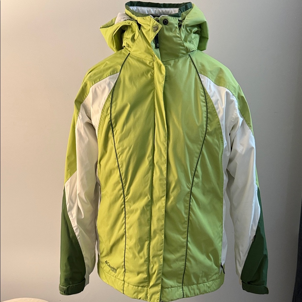 Columbia Lime and White Ski Jacket